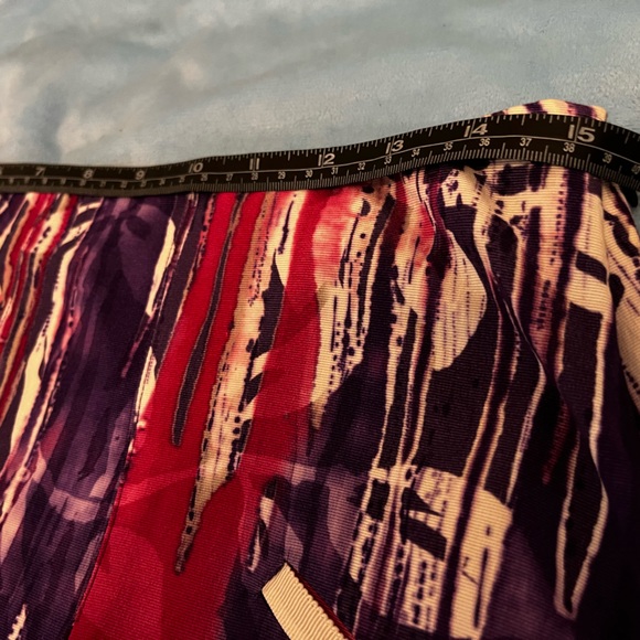 Piazza Sempione Purple Pink Multicolor graffiti Abstract Italian Designer Skirt - Picture 4 of 10